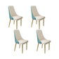 Glam Style Side Chair Leather Parsons Back Dining Chair for Home Blue-White 4 Piece Set Clearhalo 'Dining Chairs' 'Dining Tables & Seating' 'dining_chair' 'furn' 'furn_dining_chair' 'Furniture' 'Kitchen & Dining Furniture' 7013919