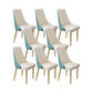 Glam Style Side Chair Leather Parsons Back Dining Chair for Home Blue-White 8 Piece Set Clearhalo 'Dining Chairs' 'Dining Tables & Seating' 'dining_chair' 'furn' 'furn_dining_chair' 'Furniture' 'Kitchen & Dining Furniture' 7013921