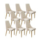 Glam Style Side Chair Leather Parsons Back Dining Chair for Home Khaki-White 8 Piece Set Clearhalo 'Dining Chairs' 'Dining Tables & Seating' 'dining_chair' 'furn' 'furn_dining_chair' 'Furniture' 'Kitchen & Dining Furniture' 7013925
