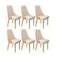 Glam Style Side Chair Leather Parsons Back Dining Chair for Home Orange White 6 Piece Set Clearhalo 'Dining Chairs' 'Dining Tables & Seating' 'dining_chair' 'furn' 'furn_dining_chair' 'Furniture' 'Kitchen & Dining Furniture' 7013928