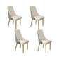 Glam Style Side Chair Leather Parsons Back Dining Chair for Home Gray-White 4 Piece Set Clearhalo 'Dining Chairs' 'Dining Tables & Seating' 'dining_chair' 'furn' 'furn_dining_chair' 'Furniture' 'Kitchen & Dining Furniture' 7013931