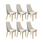 Glam Style Side Chair Leather Parsons Back Dining Chair for Home Gray-White 6 Piece Set Clearhalo 'Dining Chairs' 'Dining Tables & Seating' 'dining_chair' 'furn' 'furn_dining_chair' 'Furniture' 'Kitchen & Dining Furniture' 7013932