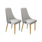 Glam Style Side Chair Leather Parsons Back Dining Chair for Home Dark Grey Light Grey 2 Piece Set Clearhalo 'Dining Chairs' 'Dining Tables & Seating' 'dining_chair' 'furn' 'furn_dining_chair' 'Furniture' 'Kitchen & Dining Furniture' 7013934