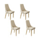 Glam Style Side Chair Leather Parsons Back Dining Chair for Home Yellow 4 Piece Set Clearhalo 'Dining Chairs' 'Dining Tables & Seating' 'dining_chair' 'furn' 'furn_dining_chair' 'Furniture' 'Kitchen & Dining Furniture' 7013951