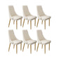 Glam Style Side Chair Leather Parsons Back Dining Chair for Home Off-White 6 Piece Set Clearhalo 'Dining Chairs' 'Dining Tables & Seating' 'dining_chair' 'furn' 'furn_dining_chair' 'Furniture' 'Kitchen & Dining Furniture' 7013956