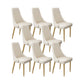 Glam Style Side Chair Leather Parsons Back Dining Chair for Home Off-White 8 Piece Set Clearhalo 'Dining Chairs' 'Dining Tables & Seating' 'dining_chair' 'furn' 'furn_dining_chair' 'Furniture' 'Kitchen & Dining Furniture' 7013957