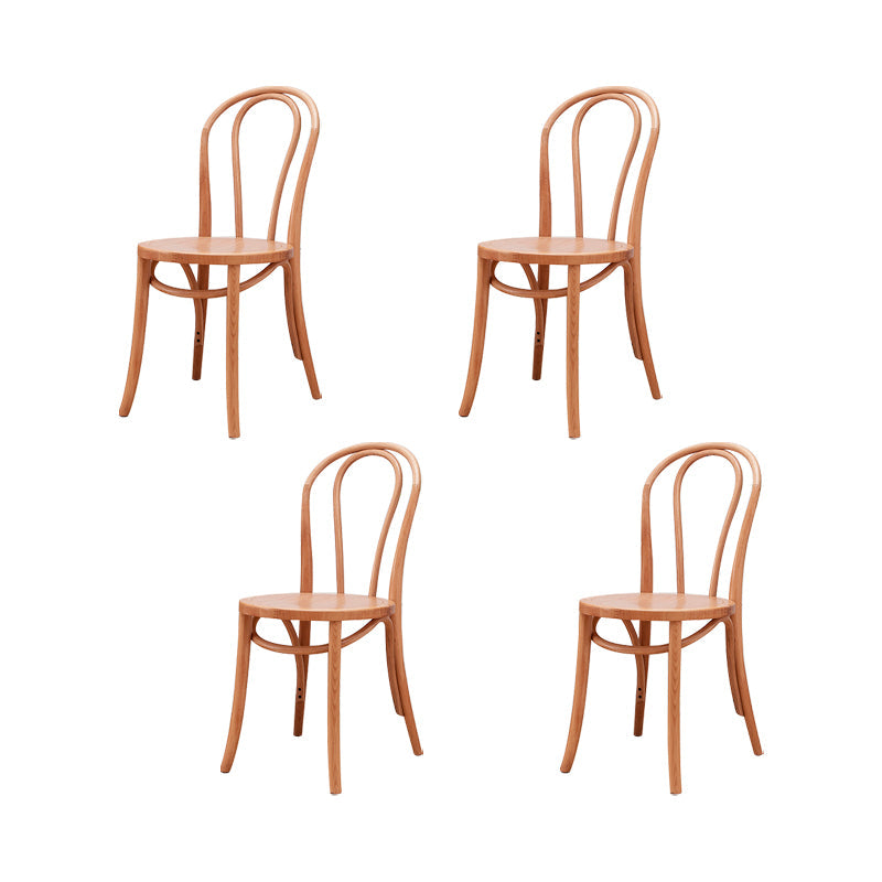 Solid Wood Side Chair Windsor Back Dining Chair for Living Room Brown 4 Piece Set Clearhalo 'Dining Chairs' 'Dining Tables & Seating' 'dining_chair' 'furn' 'furn_dining_chair' 'Furniture' 'Kitchen & Dining Furniture' 7013973