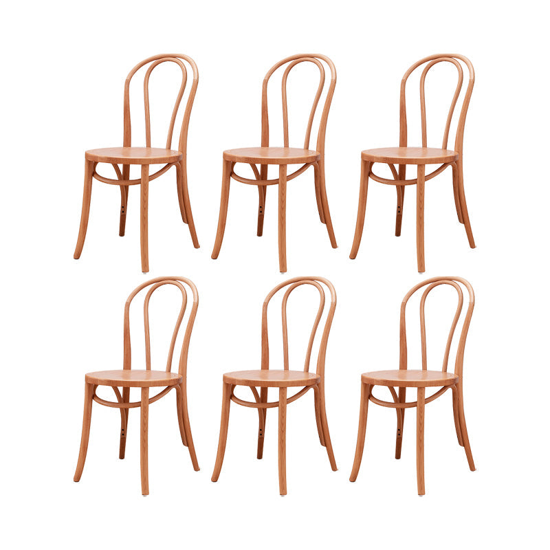 Solid Wood Side Chair Windsor Back Dining Chair for Living Room Brown 6 Piece Set Clearhalo 'Dining Chairs' 'Dining Tables & Seating' 'dining_chair' 'furn' 'furn_dining_chair' 'Furniture' 'Kitchen & Dining Furniture' 7013976
