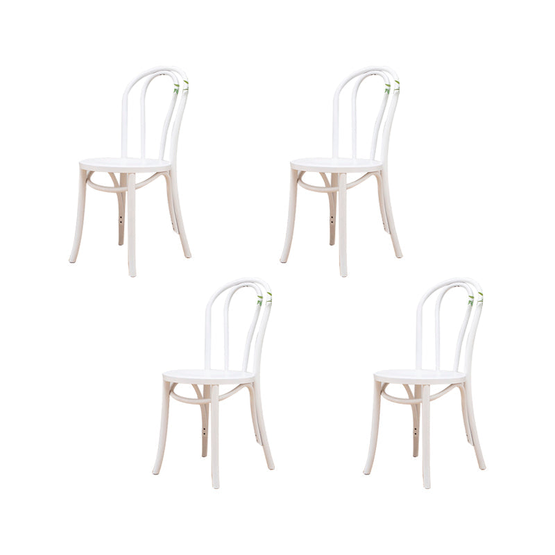 Solid Wood Side Chair Windsor Back Dining Chair for Living Room White 4 Piece Set Clearhalo 'Dining Chairs' 'Dining Tables & Seating' 'dining_chair' 'furn' 'furn_dining_chair' 'Furniture' 'Kitchen & Dining Furniture' 7013986