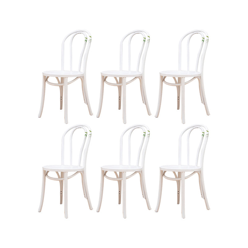 Solid Wood Side Chair Windsor Back Dining Chair for Living Room White 6 Piece Set Clearhalo 'Dining Chairs' 'Dining Tables & Seating' 'dining_chair' 'furn' 'furn_dining_chair' 'Furniture' 'Kitchen & Dining Furniture' 7013987