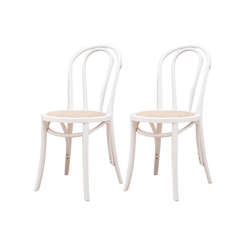 Solid Wood Side Chair Windsor Back Dining Chair for Living Room White-Yellow 2 Piece Set Clearhalo 'Dining Chairs' 'Dining Tables & Seating' 'dining_chair' 'furn' 'furn_dining_chair' 'Furniture' 'Kitchen & Dining Furniture' 7013990