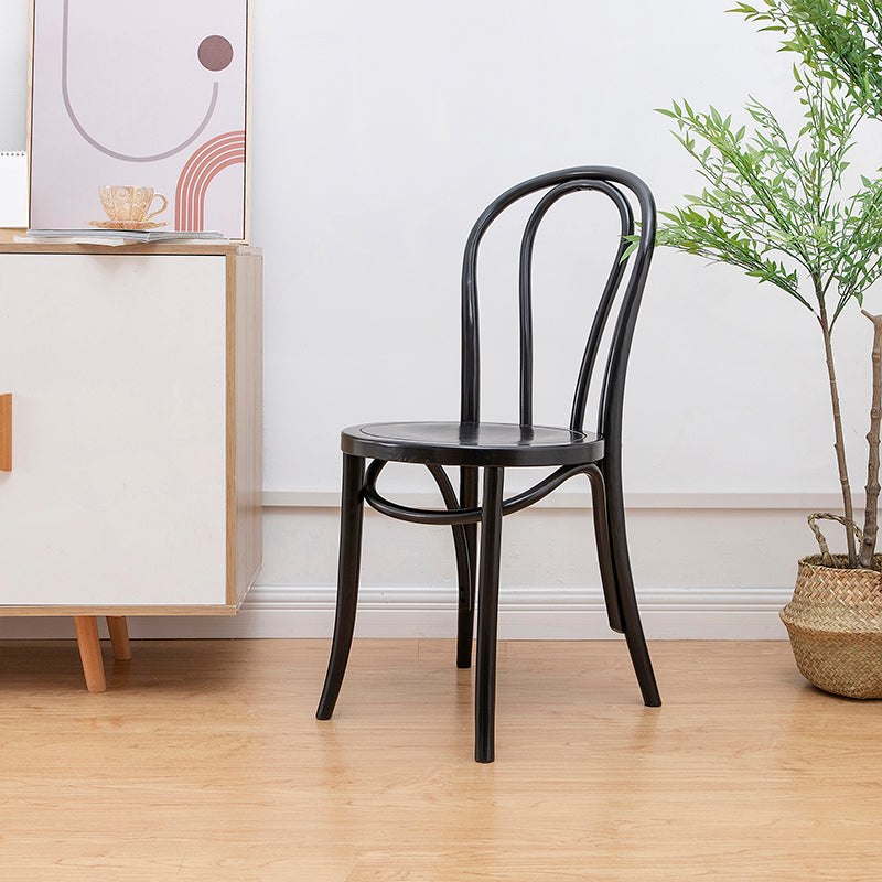 Solid Wood Side Chair Windsor Back Dining Chair for Living Room Black 1 Piece Clearhalo 'Dining Chairs' 'Dining Tables & Seating' 'dining_chair' 'furn' 'furn_dining_chair' 'Furniture' 'Kitchen & Dining Furniture' 7013999
