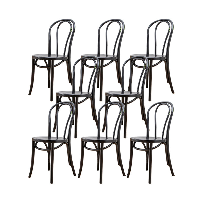 Solid Wood Side Chair Windsor Back Dining Chair for Living Room Black 8 Piece Set Clearhalo 'Dining Chairs' 'Dining Tables & Seating' 'dining_chair' 'furn' 'furn_dining_chair' 'Furniture' 'Kitchen & Dining Furniture' 7014003