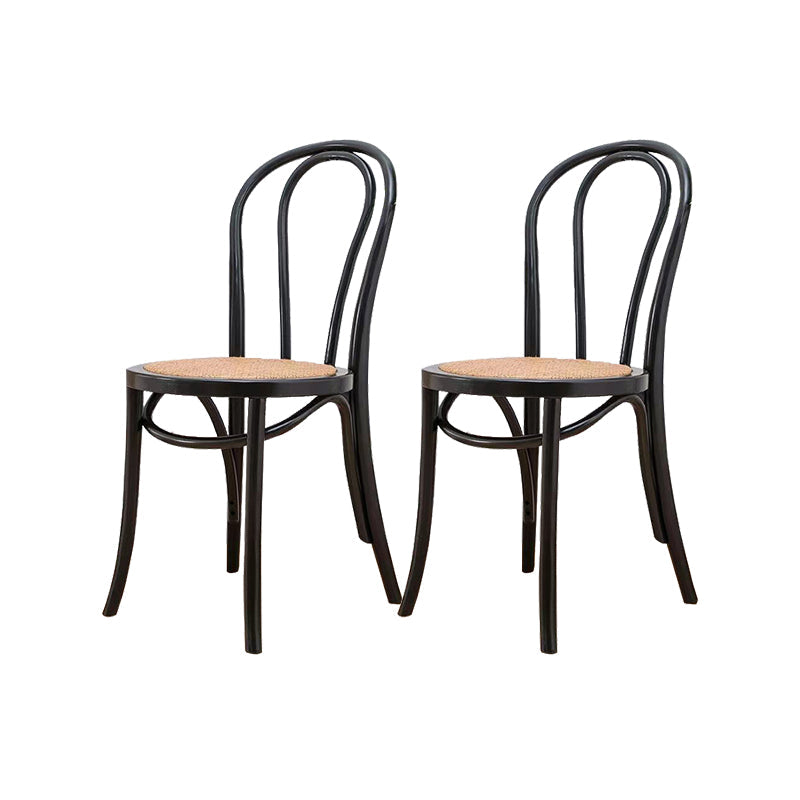 Solid Wood Side Chair Windsor Back Dining Chair for Living Room Black-Yellow 2 Piece Set Clearhalo 'Dining Chairs' 'Dining Tables & Seating' 'dining_chair' 'furn' 'furn_dining_chair' 'Furniture' 'Kitchen & Dining Furniture' 7014005