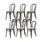 Solid Wood Side Chair Windsor Back Dining Chair for Living Room Black-Yellow 8 Piece Set Clearhalo 'Dining Chairs' 'Dining Tables & Seating' 'dining_chair' 'furn' 'furn_dining_chair' 'Furniture' 'Kitchen & Dining Furniture' 7014008