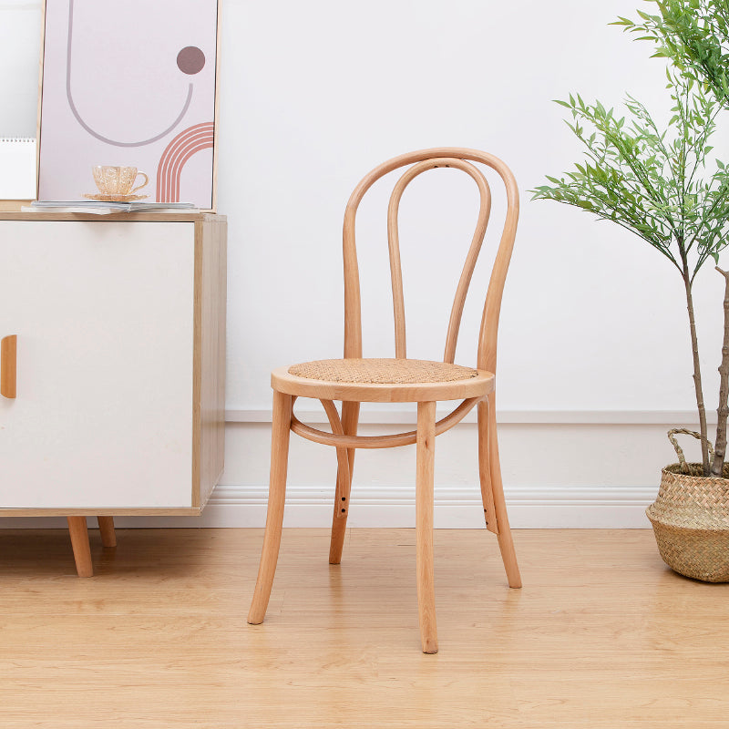 Solid Wood Side Chair Windsor Back Dining Chair for Living Room Natural Wood Yellow 1 Piece Clearhalo 'Dining Chairs' 'Dining Tables & Seating' 'dining_chair' 'furn' 'furn_dining_chair' 'Furniture' 'Kitchen & Dining Furniture' 7014009