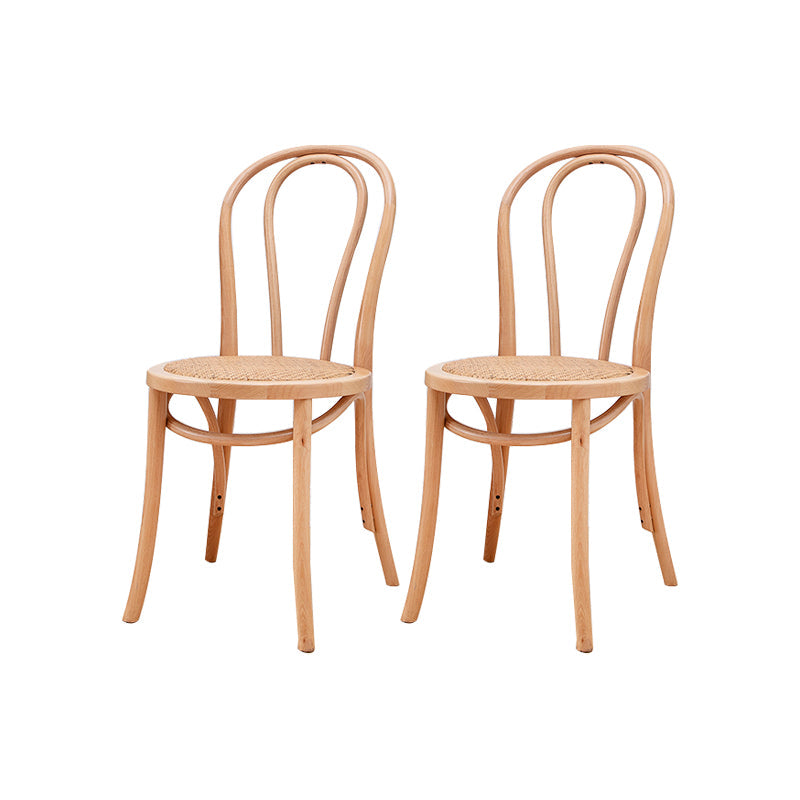 Solid Wood Side Chair Windsor Back Dining Chair for Living Room Natural Wood Yellow 2 Piece Set Clearhalo 'Dining Chairs' 'Dining Tables & Seating' 'dining_chair' 'furn' 'furn_dining_chair' 'Furniture' 'Kitchen & Dining Furniture' 7014010