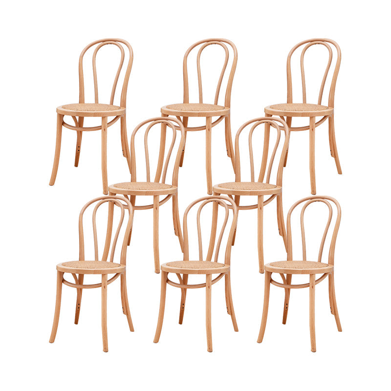 Solid Wood Side Chair Windsor Back Dining Chair for Living Room Natural Wood Yellow 8 Piece Set Clearhalo 'Dining Chairs' 'Dining Tables & Seating' 'dining_chair' 'furn' 'furn_dining_chair' 'Furniture' 'Kitchen & Dining Furniture' 7014013