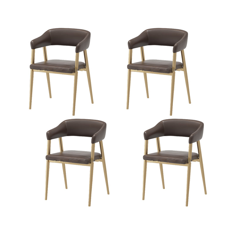 Chaises de restauration de cuisine en faux cuir en cuir avec base en métal