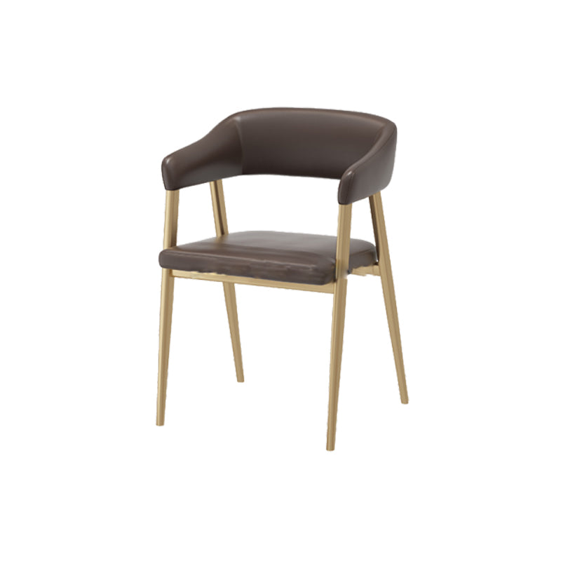 Chaises de restauration de cuisine en faux cuir en cuir avec base en métal