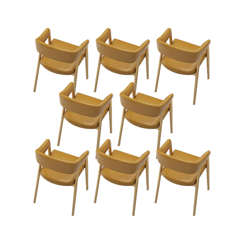 Chaises de restauration de cuisine en faux cuir en cuir avec base en métal