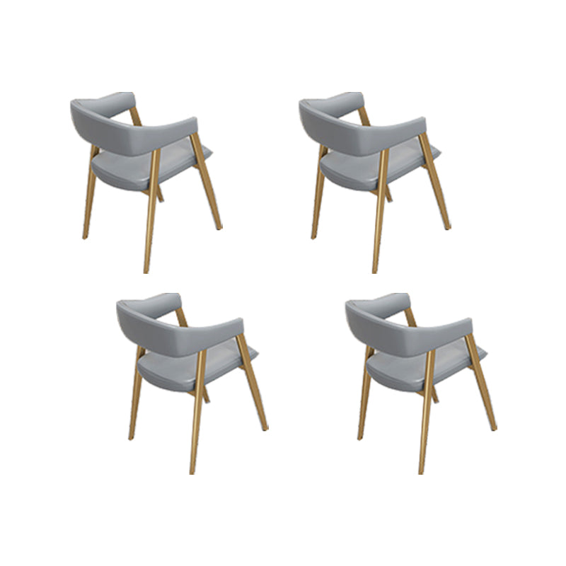 Chaises de restauration de cuisine en faux cuir en cuir avec base en métal