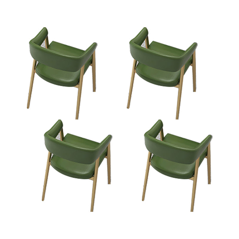 Chaises de restauration de cuisine en faux cuir en cuir avec base en métal