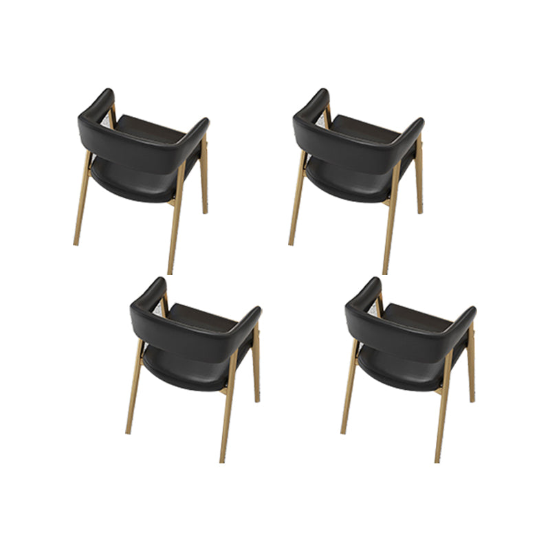 Chaises de restauration de cuisine en faux cuir en cuir avec base en métal