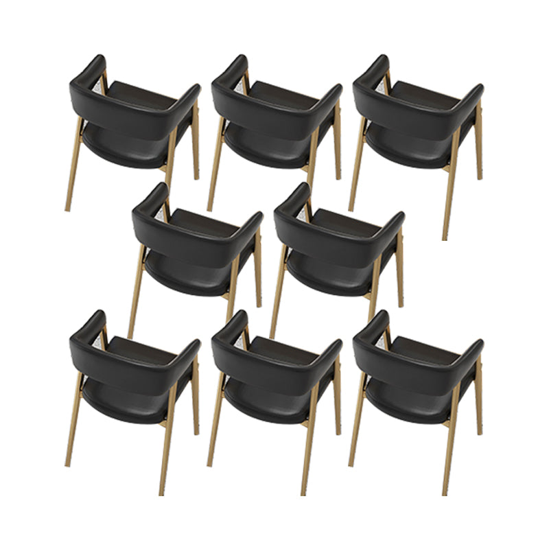 Chaises de restauration de cuisine en faux cuir en cuir avec base en métal