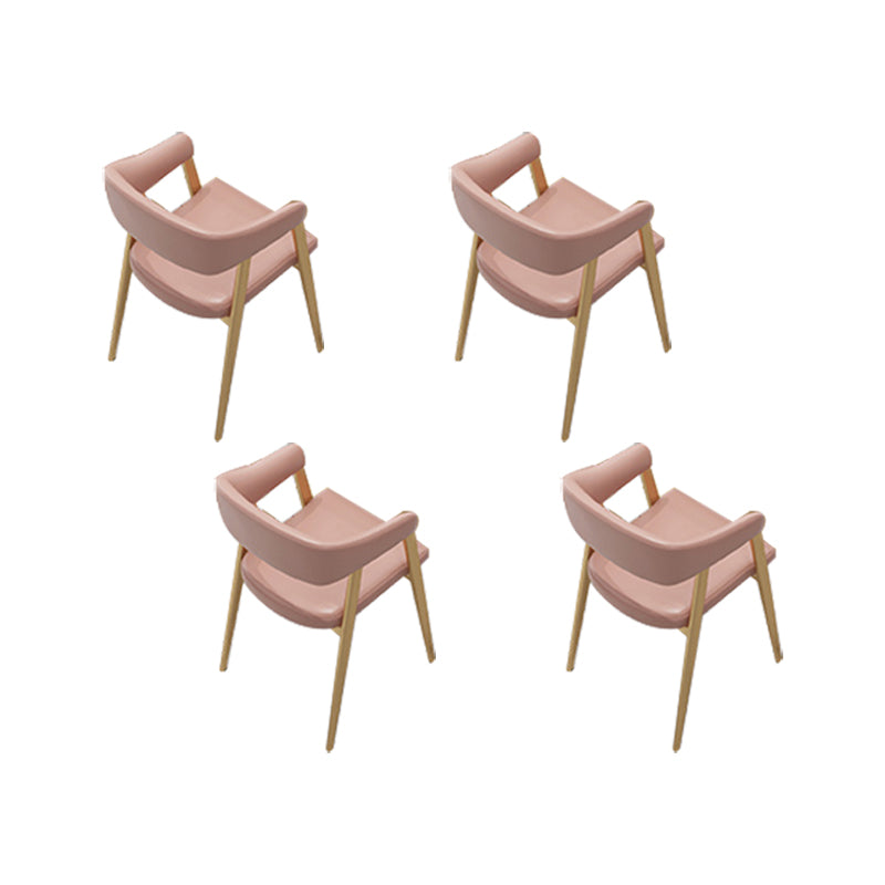 Chaises de restauration de cuisine en faux cuir en cuir avec base en métal