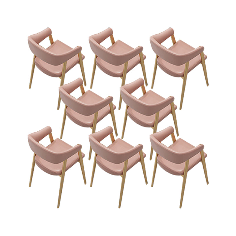 Chaises de restauration de cuisine en faux cuir en cuir avec base en métal