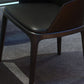 Faux Leather Arm Chairs Upholstered Dining Chairs with Metal Base