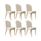 Glam Style Side Chair Leather Gold Frame Dining Chair for Home Off-White 6 Piece Set Clearhalo 'Dining Chairs' 'Dining Tables & Seating' 'dining_chair' 'furn' 'furn_dining_chair' 'Furniture' 'Kitchen & Dining Furniture' 7014220