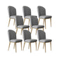 Glam Style Side Chair Leather Gold Frame Dining Chair for Home Grey 8 Piece Set Clearhalo 'Dining Chairs' 'Dining Tables & Seating' 'dining_chair' 'furn' 'furn_dining_chair' 'Furniture' 'Kitchen & Dining Furniture' 7014231
