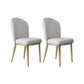 Glam Style Side Chair Leather Gold Frame Dining Chair for Home Light Gray 2 Piece Set Clearhalo 'Dining Chairs' 'Dining Tables & Seating' 'dining_chair' 'furn' 'furn_dining_chair' 'Furniture' 'Kitchen & Dining Furniture' 7014239