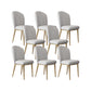 Glam Style Side Chair Leather Gold Frame Dining Chair for Home Light Gray 8 Piece Set Clearhalo 'Dining Chairs' 'Dining Tables & Seating' 'dining_chair' 'furn' 'furn_dining_chair' 'Furniture' 'Kitchen & Dining Furniture' 7014242
