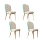 Glam Style Side Chair Leather Gold Frame Dining Chair for Home Lake Blue-White 4 Piece Set Clearhalo 'Dining Chairs' 'Dining Tables & Seating' 'dining_chair' 'furn' 'furn_dining_chair' 'Furniture' 'Kitchen & Dining Furniture' 7014245