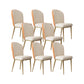 Glam Style Side Chair Leather Gold Frame Dining Chair for Home Orange White 8 Piece Set Clearhalo 'Dining Chairs' 'Dining Tables & Seating' 'dining_chair' 'furn' 'furn_dining_chair' 'Furniture' 'Kitchen & Dining Furniture' 7014252