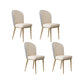 Glam Style Side Chair Leather Gold Frame Dining Chair for Home Gray-White 4 Piece Set Clearhalo 'Dining Chairs' 'Dining Tables & Seating' 'dining_chair' 'furn' 'furn_dining_chair' 'Furniture' 'Kitchen & Dining Furniture' 7014255