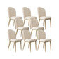 Glam Style Side Chair Leather Gold Frame Dining Chair for Home Yellow White 8 Piece Set Clearhalo 'Dining Chairs' 'Dining Tables & Seating' 'dining_chair' 'furn' 'furn_dining_chair' 'Furniture' 'Kitchen & Dining Furniture' 7014262