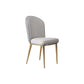 Glam Style Side Chair Leather Gold Frame Dining Chair for Home Dark Grey Light Grey 1 Piece Clearhalo 'Dining Chairs' 'Dining Tables & Seating' 'dining_chair' 'furn' 'furn_dining_chair' 'Furniture' 'Kitchen & Dining Furniture' 7014263