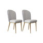 Glam Style Side Chair Leather Gold Frame Dining Chair for Home Dark Grey Light Grey 2 Piece Set Clearhalo 'Dining Chairs' 'Dining Tables & Seating' 'dining_chair' 'furn' 'furn_dining_chair' 'Furniture' 'Kitchen & Dining Furniture' 7014264