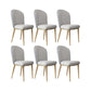 Glam Style Side Chair Leather Gold Frame Dining Chair for Home Dark Grey Light Grey 6 Piece Set Clearhalo 'Dining Chairs' 'Dining Tables & Seating' 'dining_chair' 'furn' 'furn_dining_chair' 'Furniture' 'Kitchen & Dining Furniture' 7014266