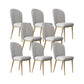 Glam Style Side Chair Leather Gold Frame Dining Chair for Home Dark Grey Light Grey 8 Piece Set Clearhalo 'Dining Chairs' 'Dining Tables & Seating' 'dining_chair' 'furn' 'furn_dining_chair' 'Furniture' 'Kitchen & Dining Furniture' 7014267