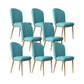 Glam Style Side Chair Leather Gold Frame Dining Chair for Home Lake Blue 8 Piece Set Clearhalo 'Dining Chairs' 'Dining Tables & Seating' 'dining_chair' 'furn' 'furn_dining_chair' 'Furniture' 'Kitchen & Dining Furniture' 7014282