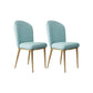 Glam Style Side Chair Leather Gold Frame Dining Chair for Home Airy Blue 2 Piece Set Clearhalo 'Dining Chairs' 'Dining Tables & Seating' 'dining_chair' 'furn' 'furn_dining_chair' 'Furniture' 'Kitchen & Dining Furniture' 7014284