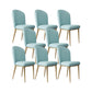 Glam Style Side Chair Leather Gold Frame Dining Chair for Home Airy Blue 8 Piece Set Clearhalo 'Dining Chairs' 'Dining Tables & Seating' 'dining_chair' 'furn' 'furn_dining_chair' 'Furniture' 'Kitchen & Dining Furniture' 7014287