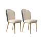 Glam Style Side Chair Leather Gold Frame Dining Chair for Home Black-White 2 Piece Set Clearhalo 'Dining Chairs' 'Dining Tables & Seating' 'dining_chair' 'furn' 'furn_dining_chair' 'Furniture' 'Kitchen & Dining Furniture' 7014289