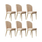 Glam Style Side Chair Leather Gold Frame Dining Chair for Home Khaki 6 Piece Set Clearhalo 'Dining Chairs' 'Dining Tables & Seating' 'dining_chair' 'furn' 'furn_dining_chair' 'Furniture' 'Kitchen & Dining Furniture' 7014296