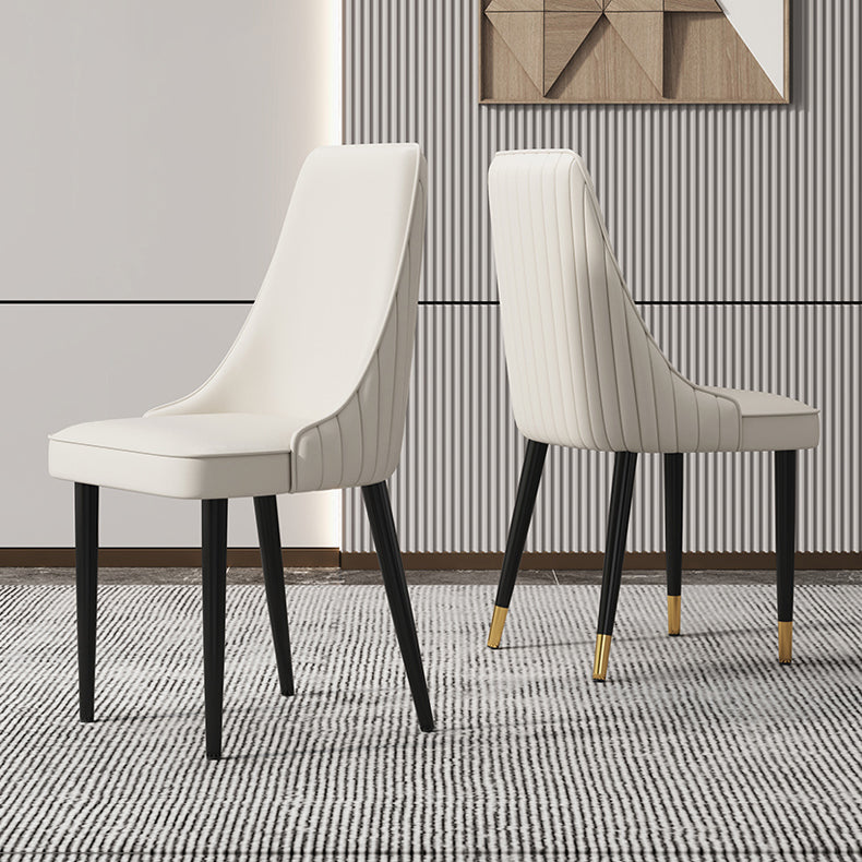 Silla de comedor de estilo glamorante silla de comedor de cuero para casa